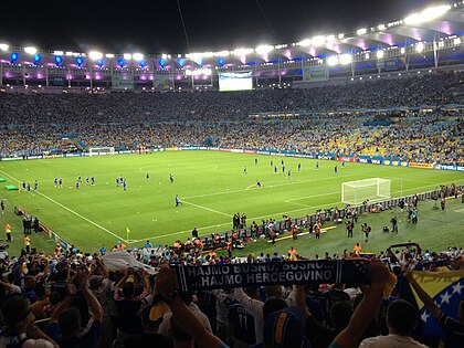 Footballers Community | Bosnia players ahead of FIFA World Cup match vs Argentina on 15 June 2014 at Maracanã.