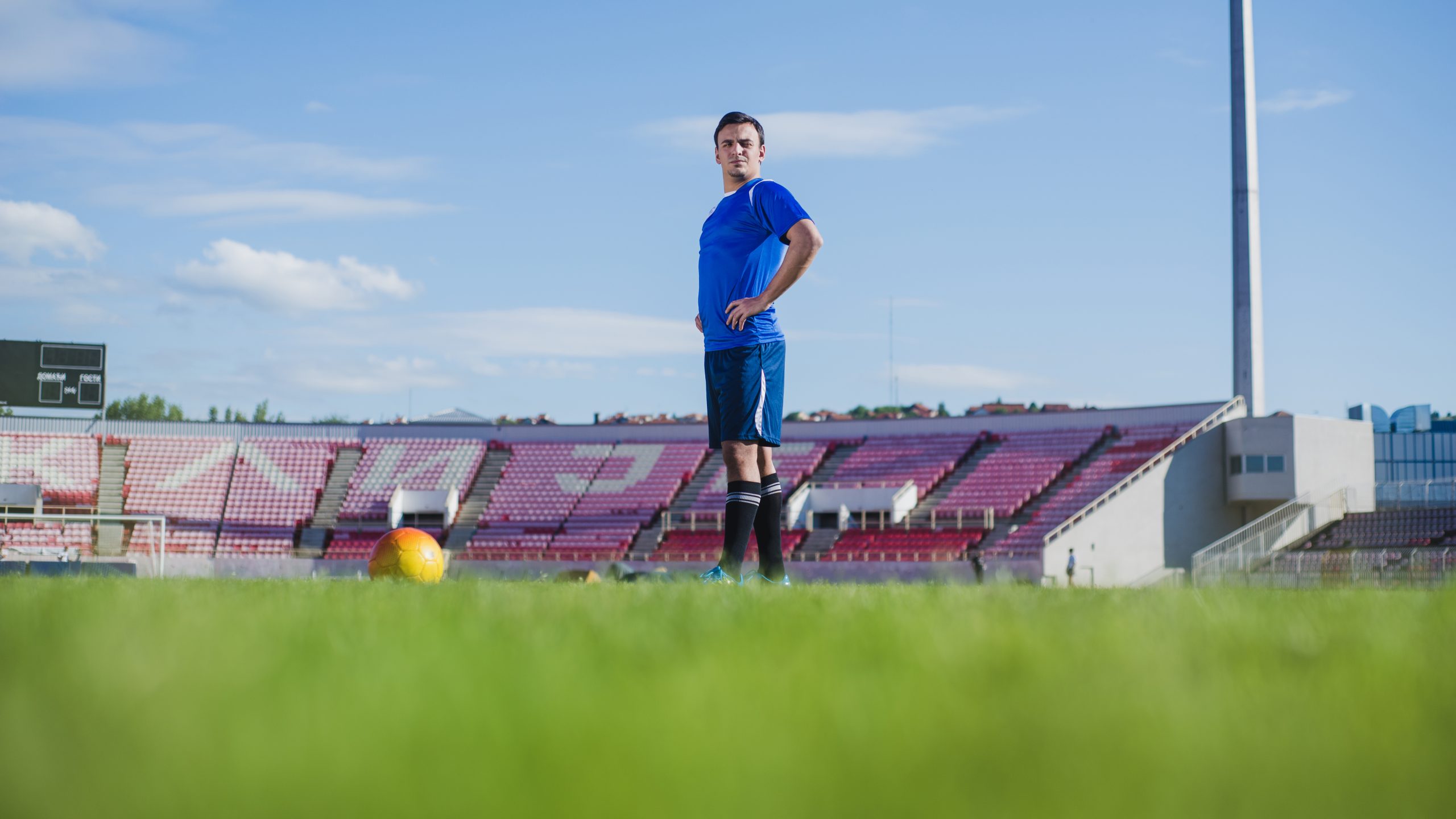 Footballers Community | football player solo training in stadium